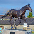 Large Outdoor Black Bronze Running Horse Sculpture for Sale